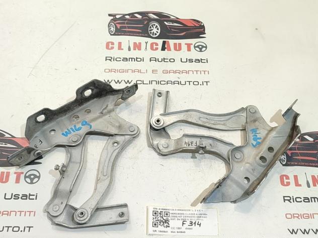 CERNIERE COFANO ANTERIORE DX E SX MERCEDES Classe A W169 4° Serie A1698800128 A1698900228 640940 (08) - Foto 2