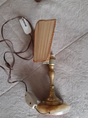 lampada in metallo  con paralume h 25 - Foto 2
