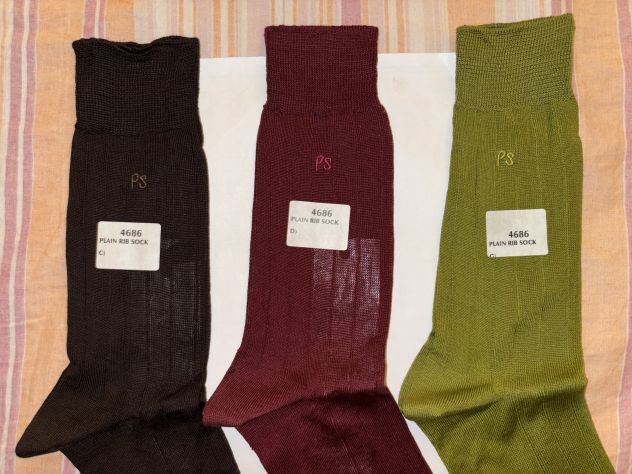 SET 3 PAIA CALZE NUOVE DA UOMO LEGGERE FIRMATE ORIGINALI PAUL SMITH,MADE IN ITAL - Foto 8