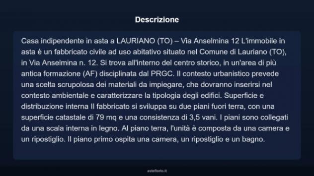 Immobile in asta di 79 m² in vendita a Lauriano - Foto 3