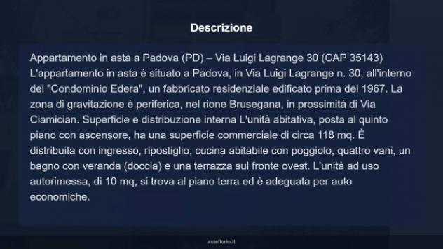 Immobile in asta di 118 m² con più di 5 locali e box auto in vendita a Padova - Foto 11