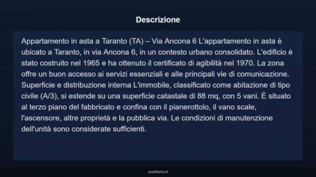 Immobile in asta di 88 m² in vendita a Taranto - Foto 3