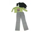 lotto vestiti donna taglia M. 1 felpa Sisley verde 1 pantalone grigio 1 maglia n
