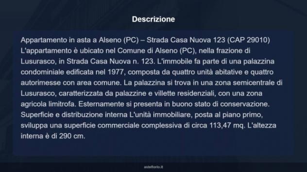 Immobile in asta di 113 m² con più di 5 locali e box auto in vendita a Alseno - Foto 13