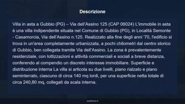 Immobile in asta di 240 m² con più di 5 locali e box auto in vendita a Gubbio - Foto 11
