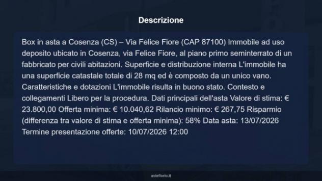 Immobile in asta di 28 m² in vendita a Cosenza - Foto 8