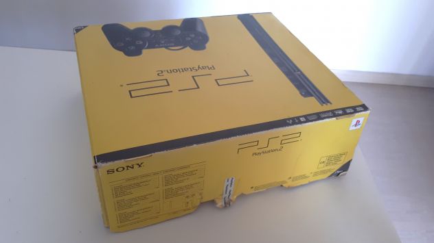 console playstation ps ps2 pal 70004 slim + giochi 2 joypad cavi demo scatolo - Foto 2