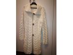 Cardigan bianco donna  taglia M lunghezza 95 cm. Marca HFN