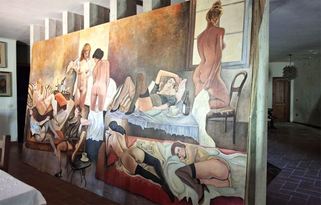 MONUMENTALE Olio su Tela di Roberto Levati (Scuola di R. Guttuso) - Foto 2