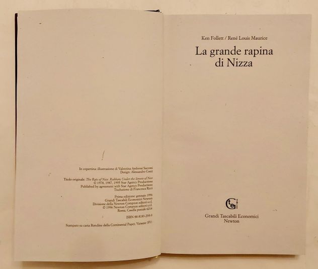 La grande rapina di Nizza di Ken Follett & R.L.Maurice 1°Ed.Newton Compton,1996 - Foto 5
