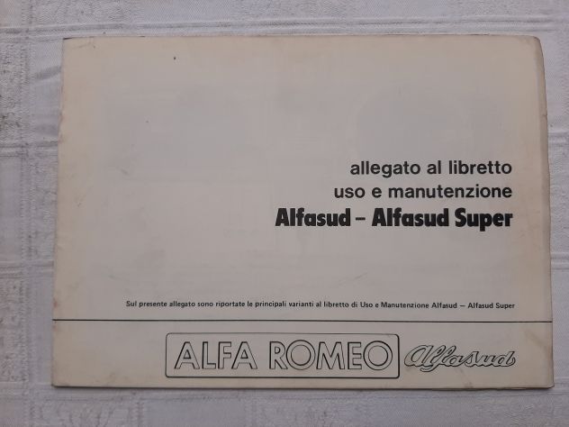 ALFA ROMEO ALFASUD TI 1.3/1.5    ANNO 1978   USO E MANUTENZIONE   ORIGINALE - Foto 5