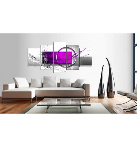 Quadro Col Cerchio - Viola - 100x50 E 200x100 ARREDALACASA - Foto 2