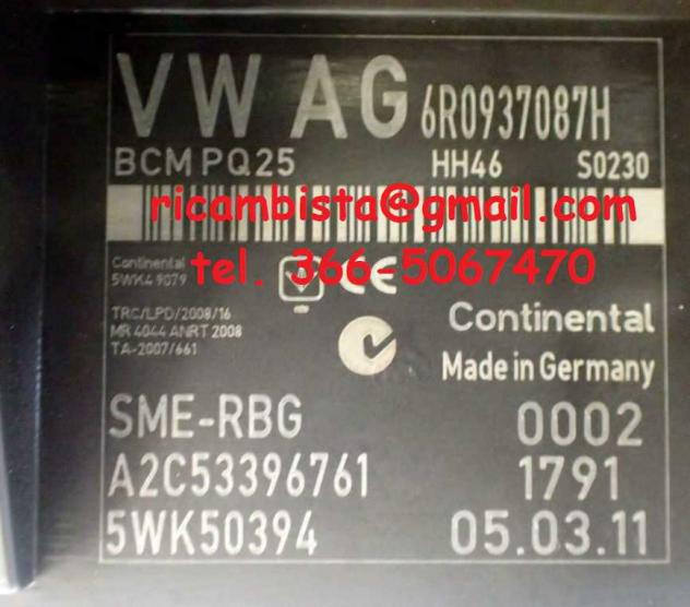 6R0937087H Seat Ibiza 1.4 centralina body computer - Foto 2