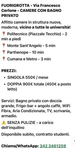 Posti letto fitta camera