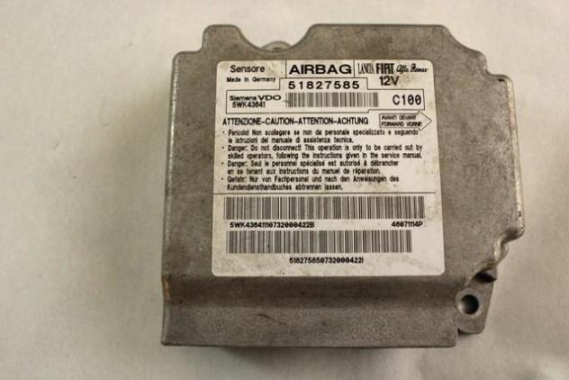 51827585 KIT AIRBAG FIAT BRAVO 1.6 D 77KW 6M 5P (2008) RICAMBIO USATO CON PRETENSIONATORE CINTURA DI SICUREZZA ANTERIORE DESTRA, CENTRALINA AIRBAG, AI - Foto 2
