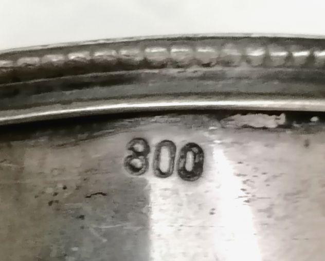 RARO PORTA-FIAMMIFERI MILITARE DA TAVOLO IN ARGENTO 800. - Foto 3