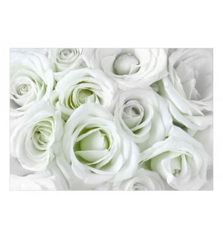 Fotomurale Adesivo Con Grandi Rose Verdi ARREDALACASA - Foto 2