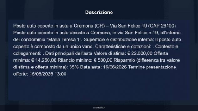 Immobile in asta di 15 m² in vendita a Cremona - Foto 4