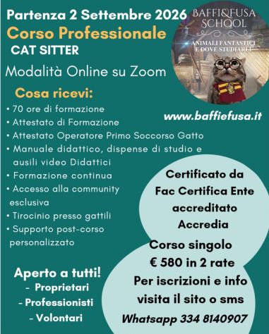 Corso Professionale Cat  e Dog Sitter Certificato ONLINE - Foto 2
