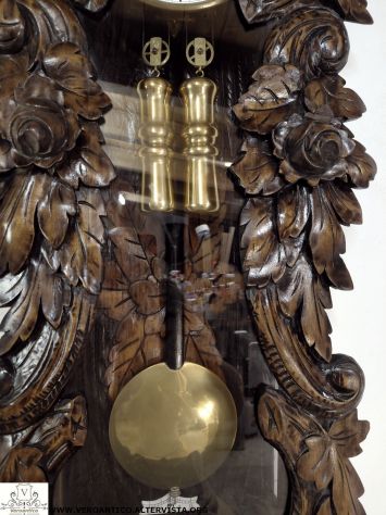 176384 Antico Orologio a pendolo Regolatore a Pesi - Foto 9