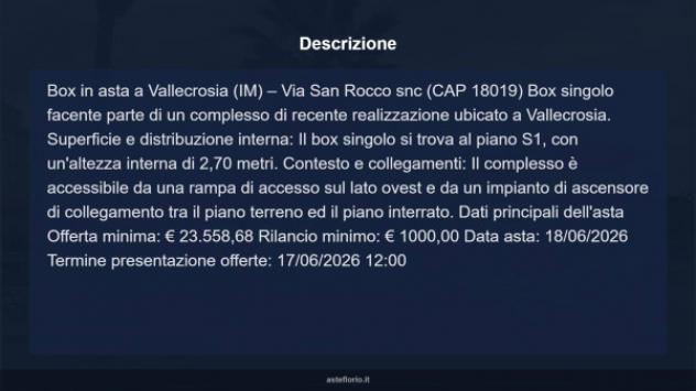 Immobile in asta di 17 m² in vendita a Vallecrosia - Foto 9