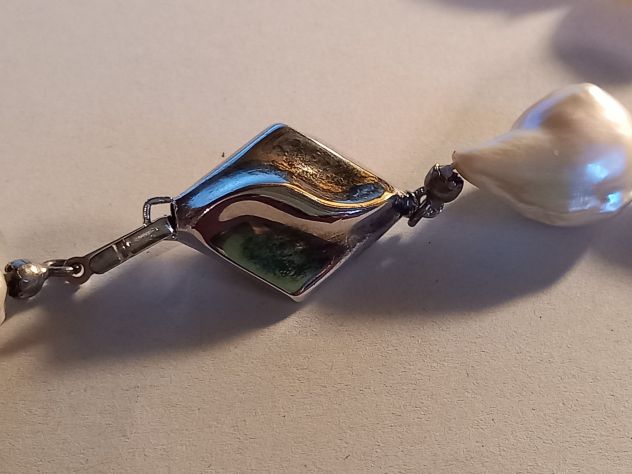 Collana perle di mare barocche e orecchini - Foto 5