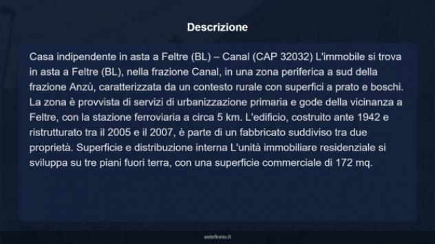 Immobile in asta di 172 m² con più di 5 locali in vendita a Feltre - Foto 10