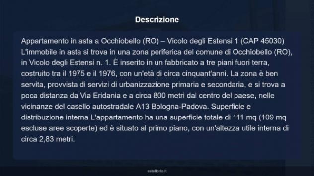 Immobile in asta di 111 m² con più di 5 locali e box auto in vendita a Occhiobello - Foto 16