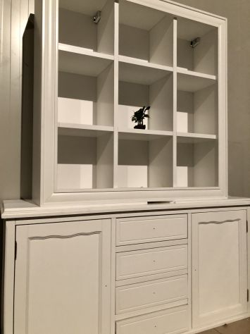 NUOVO MOBILE BASE E ALZATA DI VERO LEGNO IN FINITURA BIANCO LACCATO - Foto 8