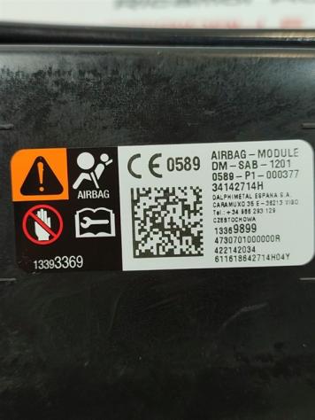 AIRBAG SEDILE DESTRO OPEL Astra Berlina (K) 13369898 34142714H B10XFL (15) - Foto 2