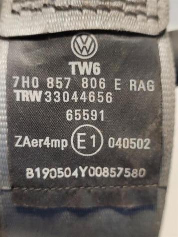 CINTURA DI SICUREZZA ANTERIORE DESTRA VOLKSWAGEN Transporter T5 Serie 7H0857806E AXD (0309) - Foto 3