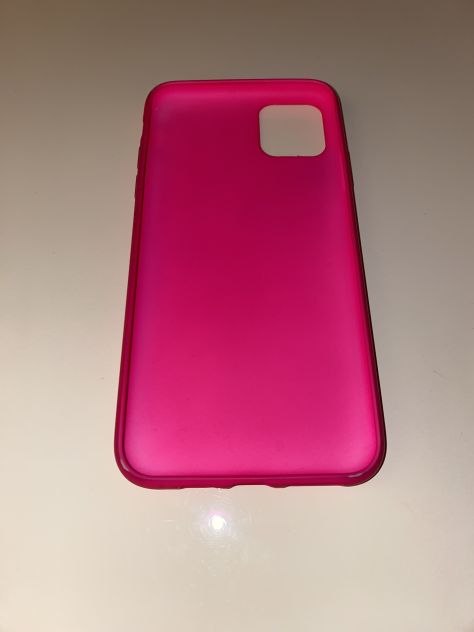 COVER FUCSIA IN GOMMA SEMI RIGIDA UNISEX PER SMARTPHONE”APPLE IPHONE 11 PRO MAX” - Foto 9
