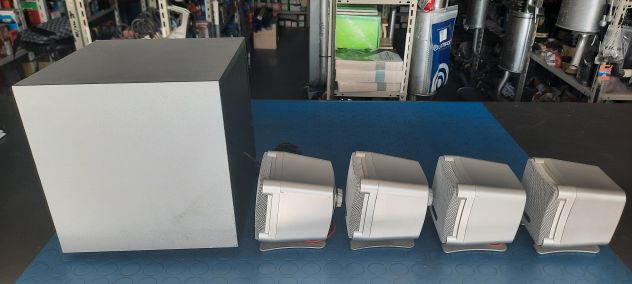 DOLBY SURROUND SILVER CREST 5.1 SET 4 SATELLITI+SUBWOOFER, USATO - Foto 3