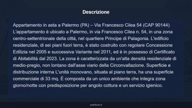 Immobile in asta di 33 m² in vendita a Palermo - Foto 12