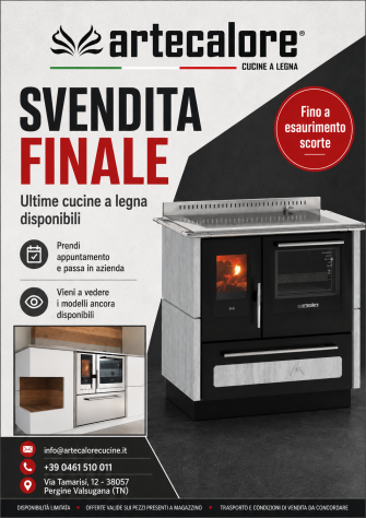 Svendita fine attività Artecalore – Cucine a legna