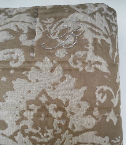 BLUMARINE quilt copriletto trapuntino in prezioso tessuto jacquard e SWAROVSKI - Foto 7