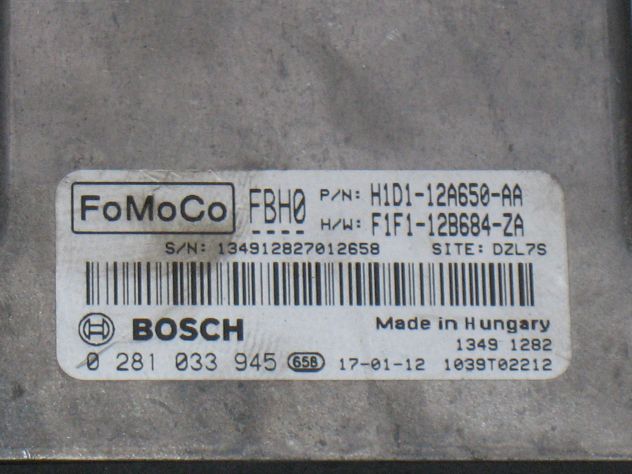 0281033945 ECU FORD C-MAX FOCUS EDC17C70-3.10 FBH0 H1D1-12A650-AA F1F112B684ZA - Foto 2
