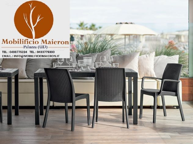 Set Sedie Tavoli Forlì Per Arredamento Esterno Bar Ristorante Pizzeria - Foto 5