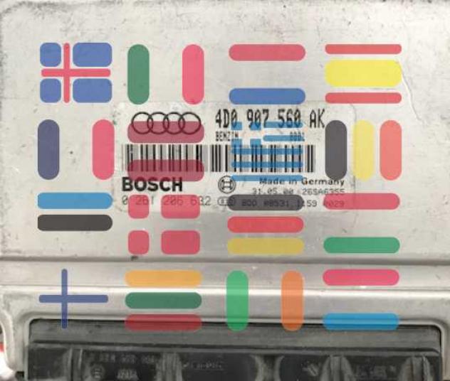 0261206632 4D0907560AK Audi 4.2 centralina motore Bosch