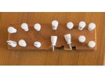 N° 16 MANIGLIE IN OTTONE E PORCELLANA PICCOLO POMELLO PER MOBILI VARI -