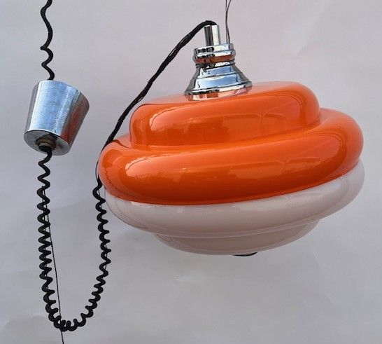 Lampadario Arancione / Bianco
