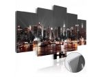Quadro Con Vetro Acrilico New York Di Notte Cm.100x50 O 200x100