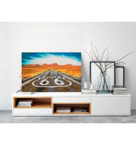 Quadro Fai Da Te 60x40 Cm. Route 66 Strade Americane ARREDALACASA Spedizione Gra - Foto 2