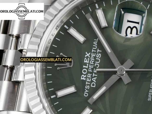 REPLICA Rolex DATEJUST 36 SS 116234 1:1 BEST EDITION ACCIAIO 904L QUADRANTE FOGLIA VERDE SUL BRACCIALE JUBILEE 3235 - Foto 14