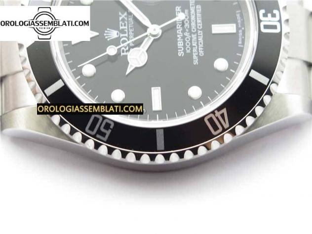 Replica Rolex SUBMARINER 16610 LN NERO SENZA INCISIONE REHAUT ACCIAIO 904L 1:1 MIGLIOR EDIZIONE SUL BRACCIALE SS SH3135 - Foto 6