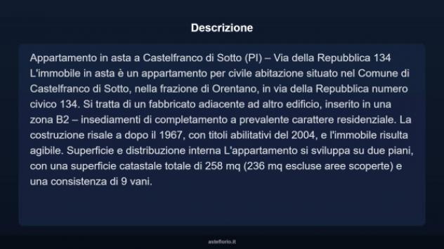 Immobile in asta di 258 m², box auto in vendita a Castelfranco di Sotto - Foto 3