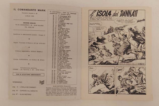 FUMETTO IL COMADANTE MARK N.50: L'ISOLA DEI DANNATI LUGLIO, 1976 - Foto 3