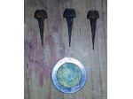 Chiodi Piccoli Antichi Ferro Battuto testa quadra bombata misura 2,5 x 0,5