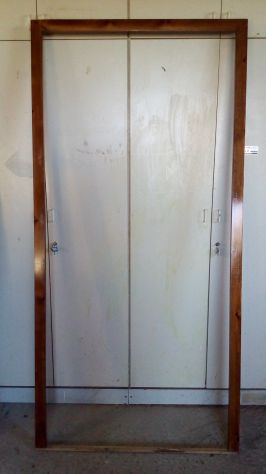 Portone in Legno Massello di Pino completo di tutto a doppia anta - Foto 4