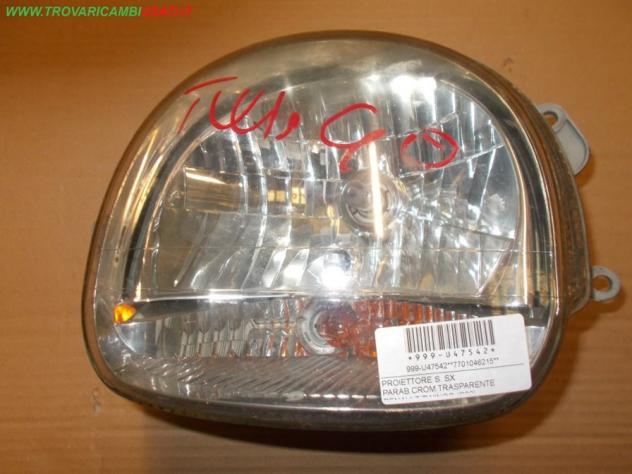 PROIETTORE S. SX PARAB.CROM.TRASPARENTE RENAULT TWINGO (C06) Parti elettriche Fanaleria Proiettori Proiettore ant. RENAULT - TWINGO - 01-09-1998 -